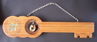 21st Key  Rimu with Hook Pendant