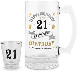 21st Stein and Shot Glass Set