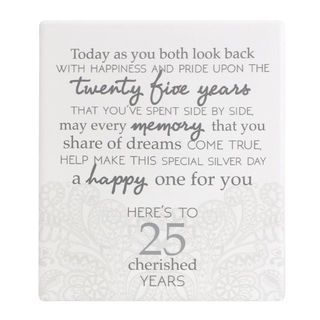 25th Anniversary Plaque