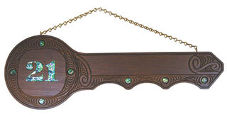Large Yale 21st Key with Paua Inlay