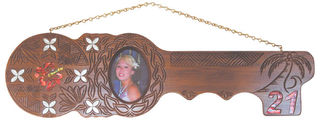 Samoan 21st Key Large Hand Carved