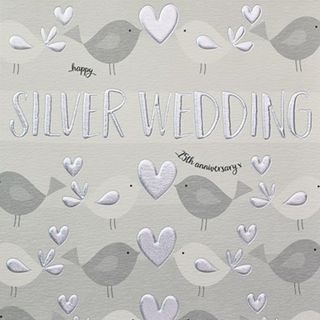 Silver Wedding Anniversary Card