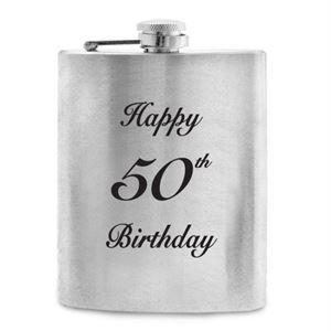 50th Birthday Hip Flask