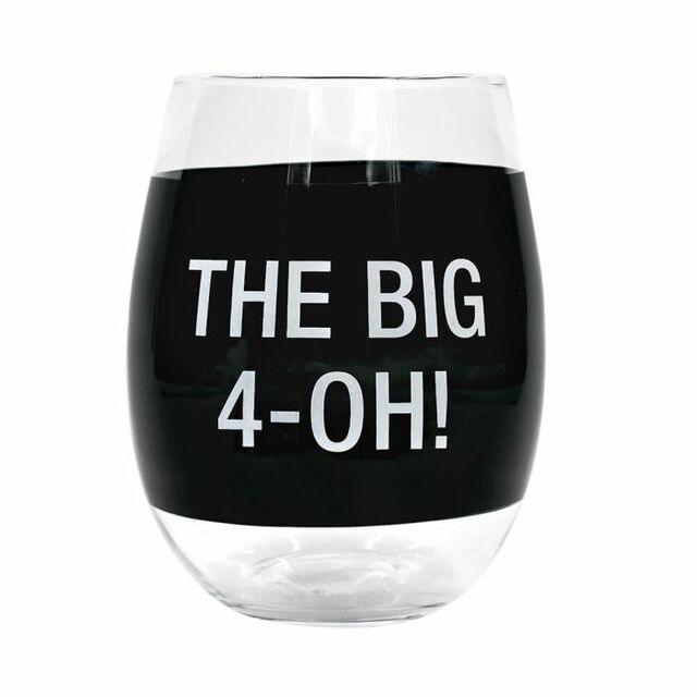The Big 4 OH Wine Glass
