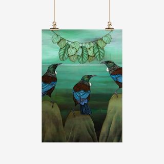Tui and the Necklace Tea Towel by Kathryn Furniss