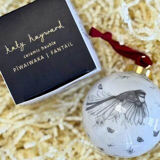 Fantail Ceramic Bauble by Katy Hayward